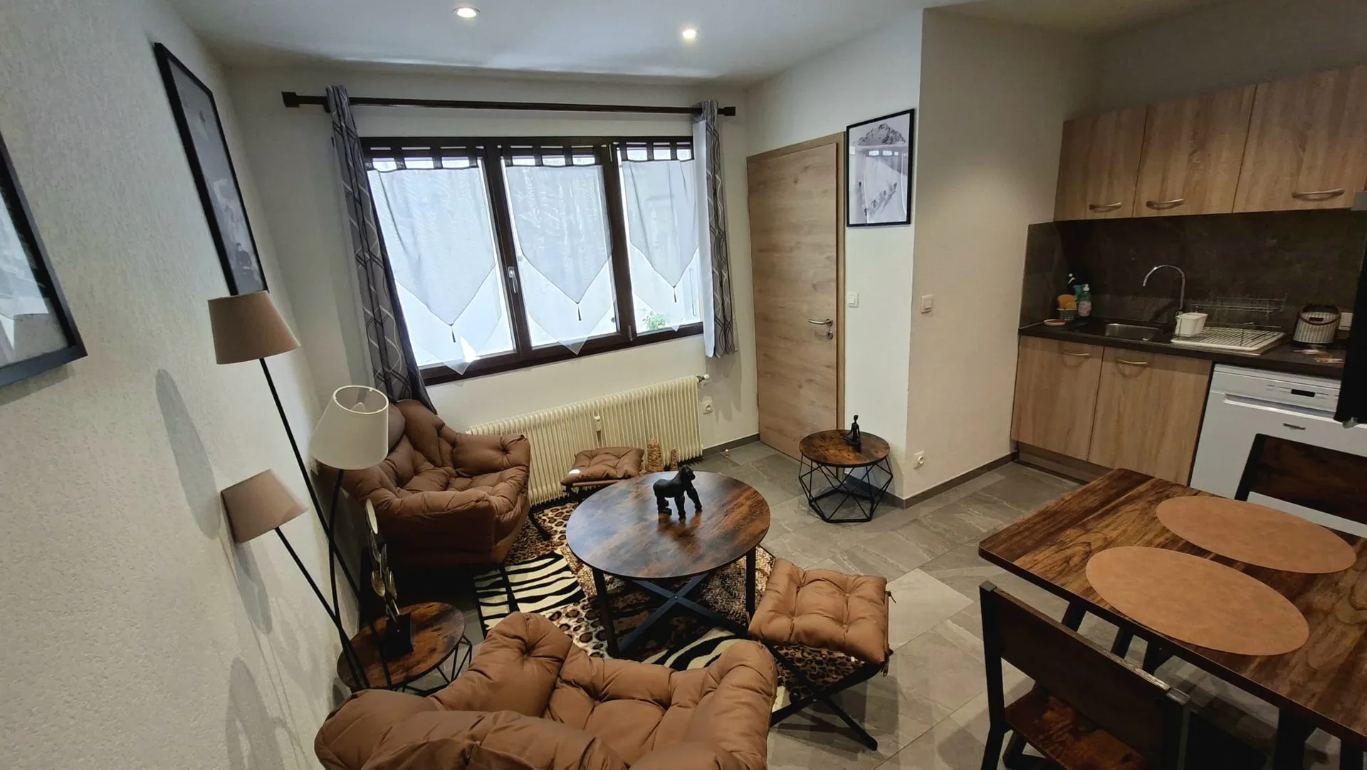 La Loge — séjour avec cuisine et coin entrée, Saint-Gervais-les-Bains